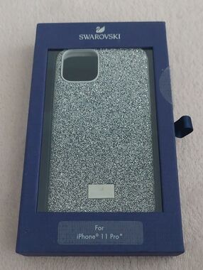 SWAROVSKI High Silver Glitter Crystal Smartphone Case iPhone 11Pro  NIB